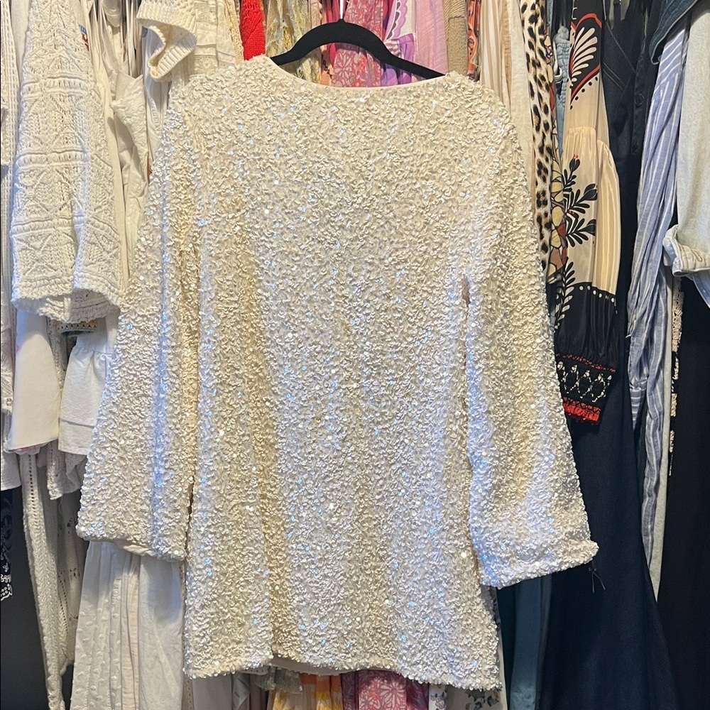 H&M Sequin Bow-back Dress S